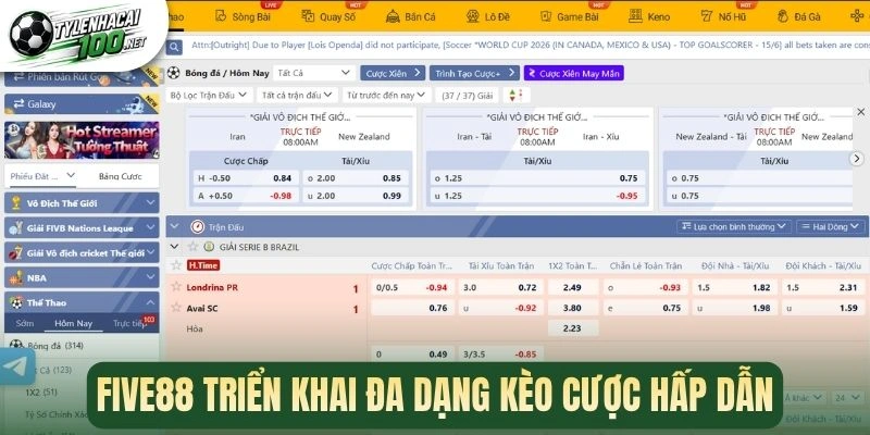 Five88 - Nhà Cái Cập Nhật Bảng Kèo Chi Tiết, Update Nhanh 3 Five88 triển khai đa dạng kèo cược hấp dẫn