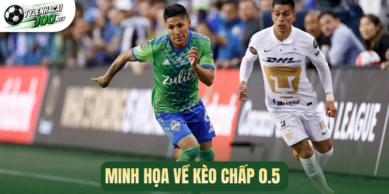 Minh họa về kèo chấp 0.5 