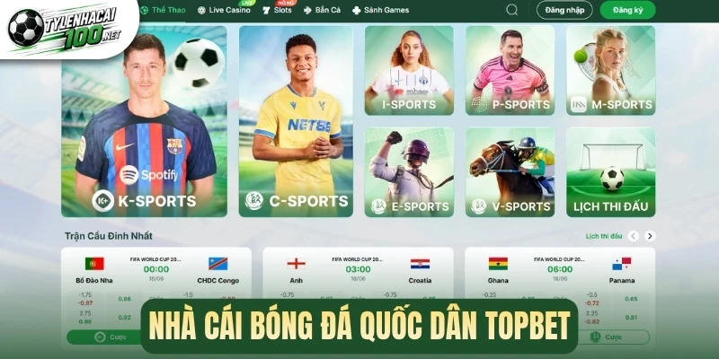Top 10 Nhà Cái Uy Tín Bóng Đá - Xanh Chín, Bảo Mật, An Toàn 44 Nhà cái bóng đá quốc dân Topbet