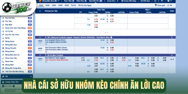 Vic88 - Nhà Cái Thể Thao 5 Sao, Tỷ Lệ Kèo Cược Ăn Lớn 3 Nhà cái sở hữu nhóm kèo chính ăn lời cao