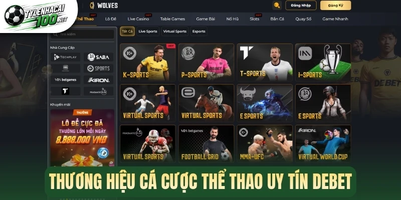Top 10 Nhà Cái Uy Tín Bóng Đá - Xanh Chín, Bảo Mật, An Toàn 39 Thương hiệu cá cược thể thao uy tín Debet