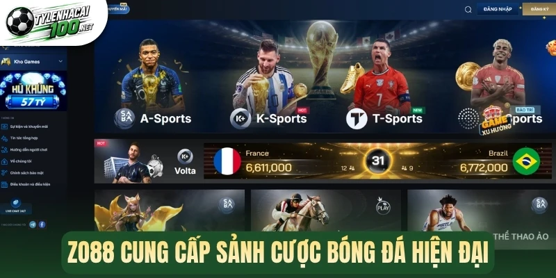 Top 10 Nhà Cái Uy Tín Bóng Đá - Xanh Chín, Bảo Mật, An Toàn 36 Zo88 cung cấp sảnh cược bóng đá hiện đại
