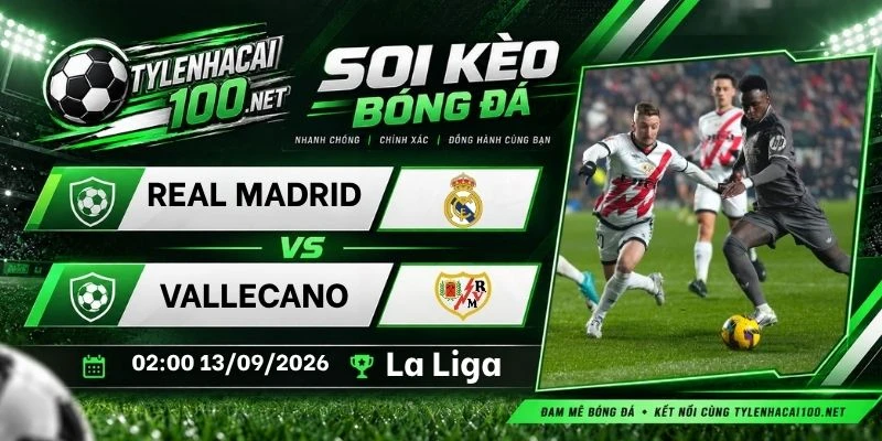 Kèo nhà cái Real Madrid vs Rayo Vallecano - La Liga, 13/09/2026